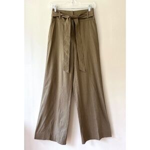 Classiques Entier Sz 2 Trousers Pants Tapered Leg High Rise Pockets Belted